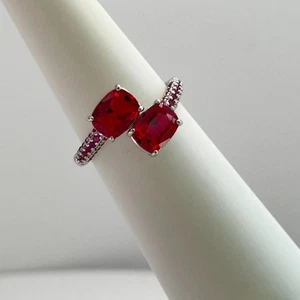 Bomb Party July 2025 Ring RG12792 "Love's Fire and Light" Ruby on Rhodium Size 8 - Picture 1 of 11