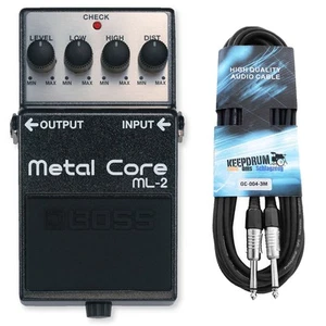 Dispositivo de efectos distorsionador Boss ML-2 Metal Core con cable keepdrum - Imagen 1 de 5