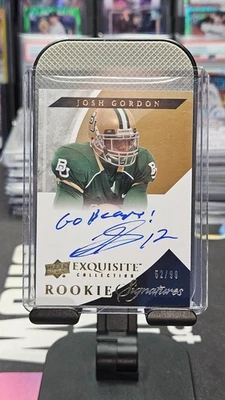 2012 Exquisite Rookie Signatures Josh Gordon #/99 RC Go Bears Inscriptions Auto - Image 1 of 2
