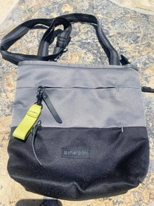 Sherpani SADIE Crossbody Bag Light Gray And Black, Many Pockets, Long Strap - Picture 1 of 7