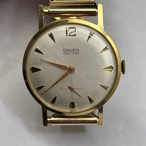 Vintage Gruen Precision Cal 510 W/ New Band - Picture 1 of 4