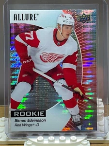 2023-24 Allure Hockey UD Simon Edvinsson Rookie Red Rainbow Trading Card No. 147 - Picture 1 of 10