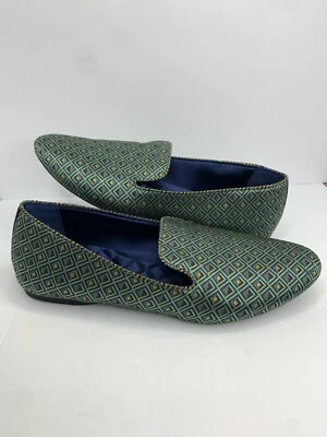 Женские туфли на плоской подошве BIRDIES Starling без шнуровки атласные бирюзовые синие зеленые размер 12 - Изображение 1 из 4