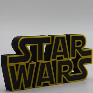 Star Wars Logo Display Sign – 3D Printed Collectible Fan Decor – Freestanding - Picture 1 of 7