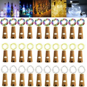 10x Korken 20LED Lichterkette Flaschenlicht Flaschenbeleuchtung Batterie Flasche - Bild 1 von 22