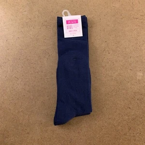 The Children’s Place Girl Shoe Size 3-6 Tidal Blue Uniform Knee Socks 2-Pack NWT - Picture 1 of 4