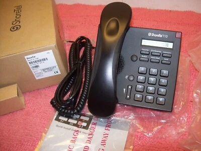 NEW IN BOX SHORETEL IP 110-B S0 BUSINESS VOIP PHONE, Black, Free ship - Image 1 of 2