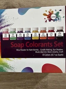 8 Colors Mica Powder Set 20g for Epoxy Resin Soap Candle Making Pigment Art - Picture 1 of 6