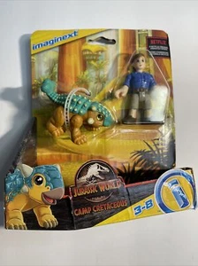 Imaginext Jurassic World Camp Cretaceous Ankylosaurus 'Bumpy' And Ben Figure New - Picture 1 of 4