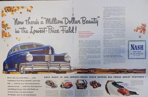 1941 vintage Nash sedan world war II era print ad - Bild 1 von 1