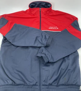 Perry Ellis America Active Men's Red & Blue Windbreaker Track Jacket MED Vintage - Picture 1 of 8