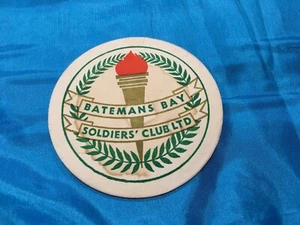 Collectable Drink Coaster-“BATEMANS BAY SOLDIERS CLUB” Used, fair condition - Picture 1 of 3