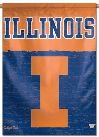 University of Illinois Fighting Illini "College Vault" Retro Premium BANNER Flag Cover