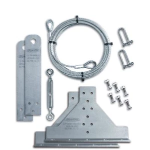 LINEA VITA IN KIT DI MONTAGGIO PER TETTI SAFETREE CT SAFE. Cavo da 5/10/15 mt. - Foto 1 di 1