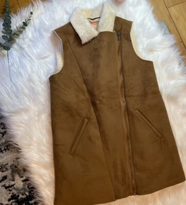 RE:NAMED DAMEN WESTE JACKE GR.S BRAUN ÄRMELLOS 85%POLYESTER FREIZEIT RUSTIKAL. - Bild 1 von 10