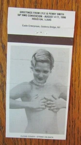 MODELO EN VIVO GIRLIE MATCHBOOK MATCHCOVER: 1996 HOUSTON TEXAS -E12 - Imagen 1 de 1