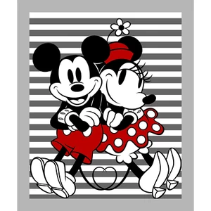 Disney Mickey and Minnie Stripe Decor Sewing Cotton Quilting Fabric Panel 36" - Picture 1 of 1