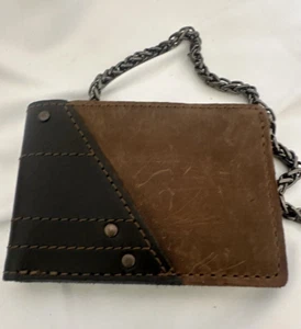 Anthology Portafoglio Porta Plettro Chitarra con Catena Pelle Marrone Nero Taglia Unica - Foto 1 di 3
