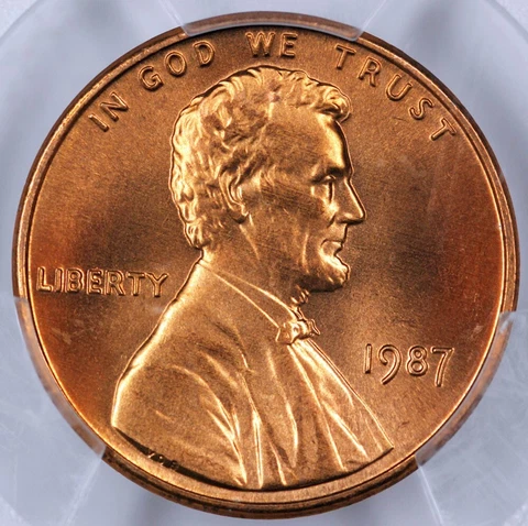 1987 PCGS MS67RD Lincoln Cent 43819705 Cover