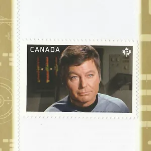 2016 STAR TREK - CANADA POST STAMP FROM BOOKLET - DOCTOR LEONARD "BONES" MC COY - Picture 1 of 1