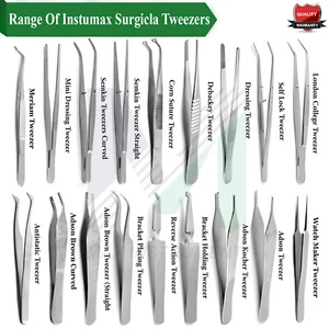 INSTUMAX® Surgical Tweezers Plier Medical Dental Nursing Cotton Dressing Forceps - Picture 1 of 41