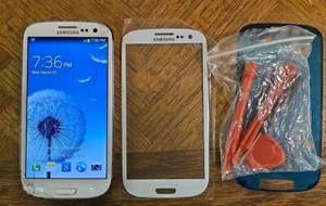 Samsung Galaxy S3 SPH-L710 (Sprint/Virgin) 16GB Works Great Cracked & Repair Kit - Picture 1 of 6