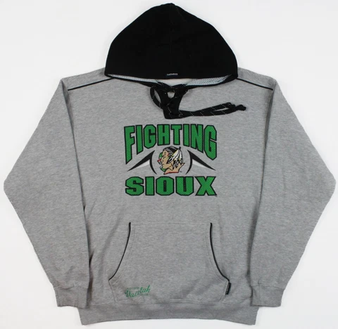 North Dakota Fighting Sioux Embroidered Pullover Hoodie Sweatshirt Large Cover