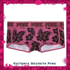 New Victoria's Secret PINK Hibiscus palm Boyshorts panty underwear cheeky booty - Picture 1 of 1