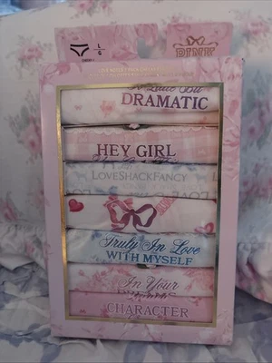 Pink x LoveShackFancy Cheeky Panties Love Notes Limited Edition LARGE 🎀 - Image 1 of 3