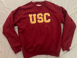 USC Trojans Maroon Sweatshirt - Size M - Official Logo - Gently Used Medium - Picture 1 of 3