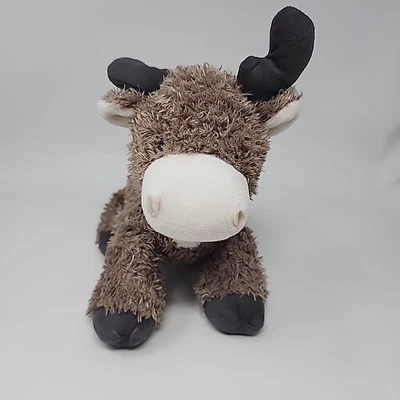 Carters Brown Tan Gray Moose Plush Soft Toy Stuffed Animal 2015 9" - Image 1 of 4