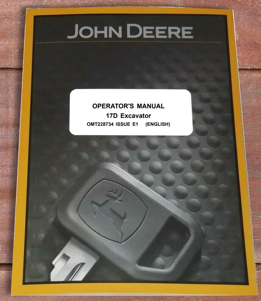Manual del propietario de la excavadora John Deere 17D - OMT228734 Foto 1 de 1
