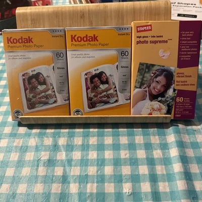 2 Kodak Premium Photo Paper 4x6 Glossy 60 Sheets Unopened  1 Staples High Gloss - Image 1 of 4
