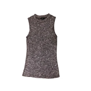 rue21 Womens Mock Neck Sleeveless Tank Top Heather Black Gray Ribbed Size Small - Picture 1 of 3