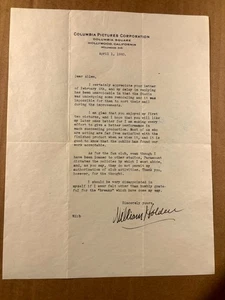 William Holden Very Rare Early Autographed Letter '40 Sunset Blvd Great Content - Picture 1 of 9