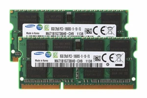 Samsung 16Gb 2x 8Gb Notebook Laptop Speicher DDR3 1333 Mhz 204pin Memory Pc-1060 - Bild 1 von 1