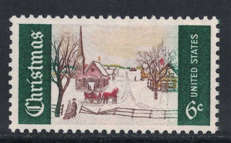 Scott 1384 - Navidad - Domingo de Invierno, Noruega, Maine - MNH 6c 1969 - sin usar como nuevo Foto 1 de 1