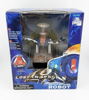 Figura de acción Lost in Space Battle Ravaged Robot sellada Trendmasters 1997 Foto 1 de 4