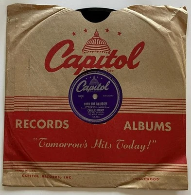 Charlie Barnet Over The Rainbow 78 rpm E+/N- Capitol 57-744 (1949) Wizard of Oz - Image 1 of 4