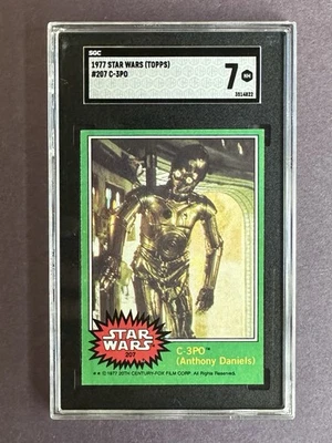 1977 Topps Star Wars C-3PO (Anthony Daniels) #207 Corrected Version SGC 7 NM - Image 1 of 2