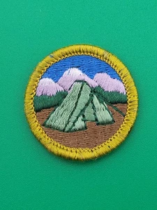 Typ H Camping Verdienstabzeichen Aufnäher weißer Rücken BSA Pfadfinder Amerika - Bild 1 von 2