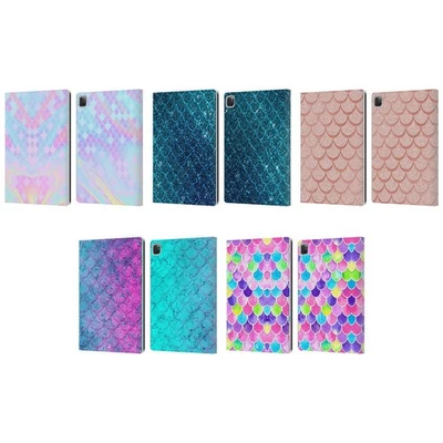 HEAD CASE DESIGNS MERMAID SCALES LEATHER BOOK CASE & WALLPAPER FOR APPLE iPAD - Image 1 of 4