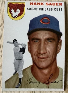 1954 Topps # 4 Hank Sauer VG-VGEX - Picture 1 of 2