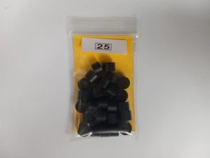 25 X #38A HARD PLASTIC ERECTOR MECCANO SPACER(LARGE THICK WASHER) BLACK - Picture 1 of 2
