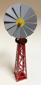 Lemax 1995 Christmas Village Red Metal Windmill Farm Accessory 11 Inches Used - Picture 1 of 8