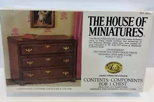 New The House of Miniatures: Chippendale 3 drawer chest no. 40011 Sealed SAT1 - Picture 1 of 7