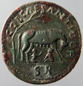 GORDIANUS III., AE34, Colonia, Wölfin, Romulus, Remus, Antiochia, 238-244 n.Chr. - Bild 1 von 2