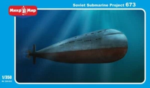 MikroMir 1/350 Project 673 Soviet Submarine Model Kit - Bild 1 von 3