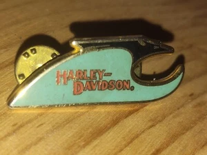 Harley Davidson Vintage Logo Pin Türkis und Orange - Bild 1 von 8
