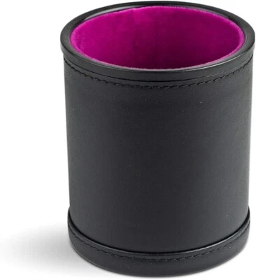 Taza de dados de cuero con forro de fieltro morado Foto 1 de 3